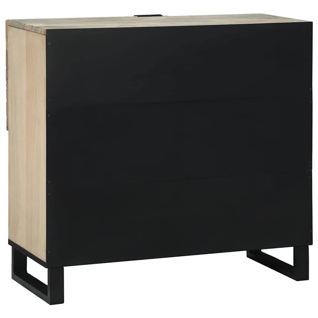vidaXL Buffet blanc 80 x 33 x 75 cm en bois de manguier massif