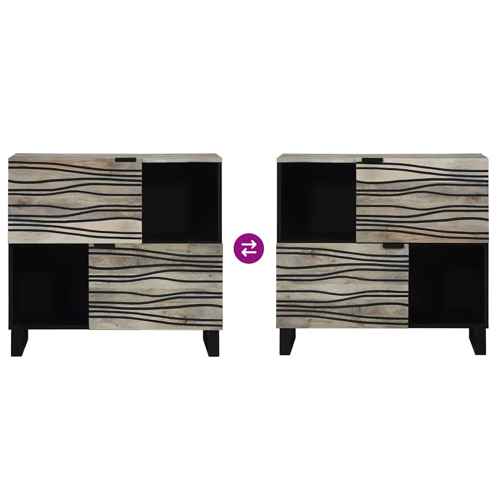 vidaXL Buffet blanc 80 x 33 x 75 cm en bois de manguier massif