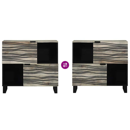 vidaXL Buffet blanc 80 x 33 x 75 cm en bois de manguier massif