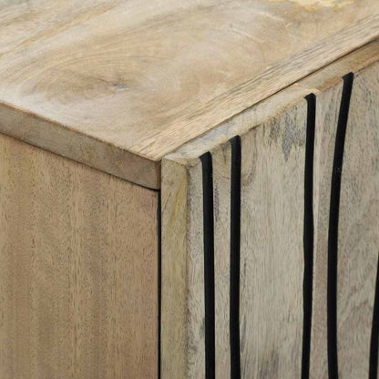 vidaXL Sideboard Weiß 90 x 33 x 75 cm massives Mangoholz
