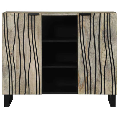 vidaXL Sideboard Weiß 90 x 33 x 75 cm massives Mangoholz