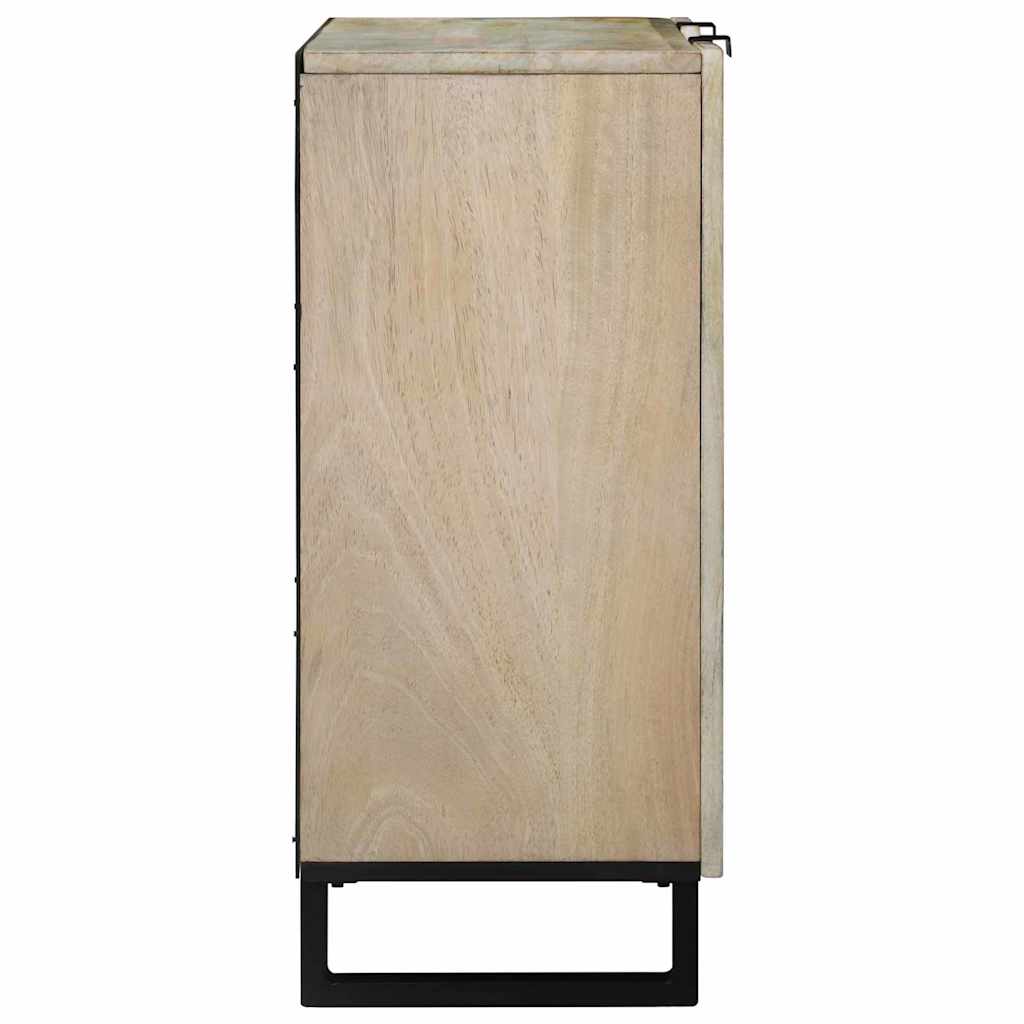 vidaXL Sideboard Weiß 90 x 33 x 75 cm massives Mangoholz
