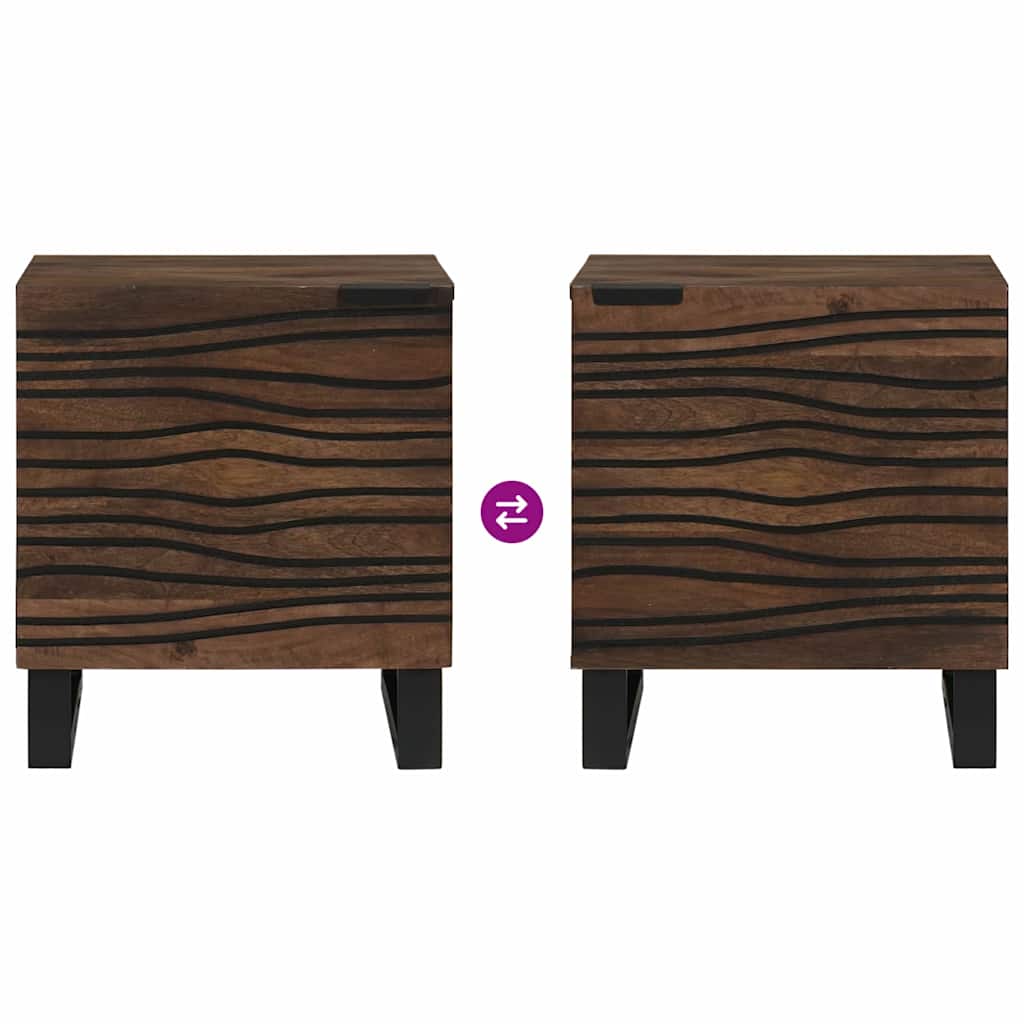 vidaXL Nachttisch Walnuss 40 x 33 x 46 cm Massivholz Akazie