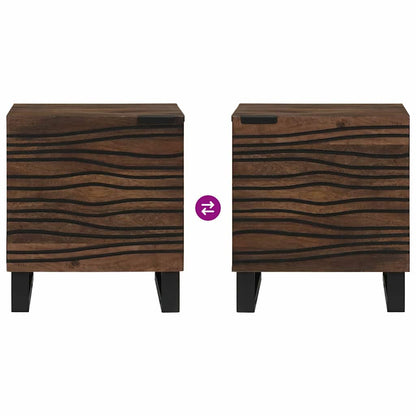 vidaXL Nachttisch Walnuss 40 x 33 x 46 cm Massivholz Akazie