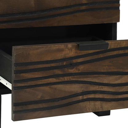 vidaXL Table de chevet noyer 40 x 33 x 46 cm bois d'acacia massif