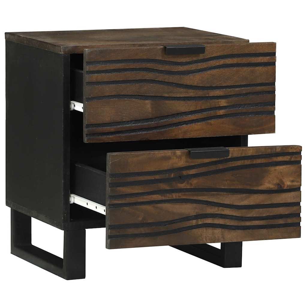 vidaXL Table de chevet noyer 40 x 33 x 46 cm bois d'acacia massif