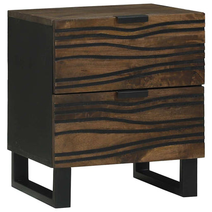 vidaXL Table de chevet noyer 40 x 33 x 46 cm bois d'acacia massif