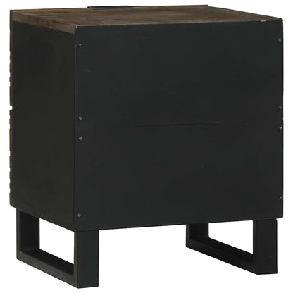 vidaXL Table de chevet noyer 40 x 33 x 46 cm bois d'acacia massif