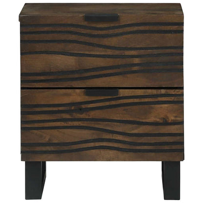 vidaXL Table de chevet noyer 40 x 33 x 46 cm bois d'acacia massif