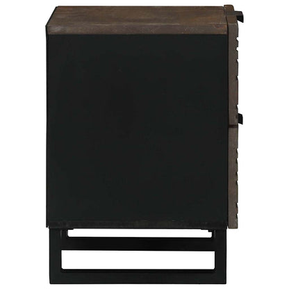 vidaXL Table de chevet noyer 40 x 33 x 46 cm bois d'acacia massif