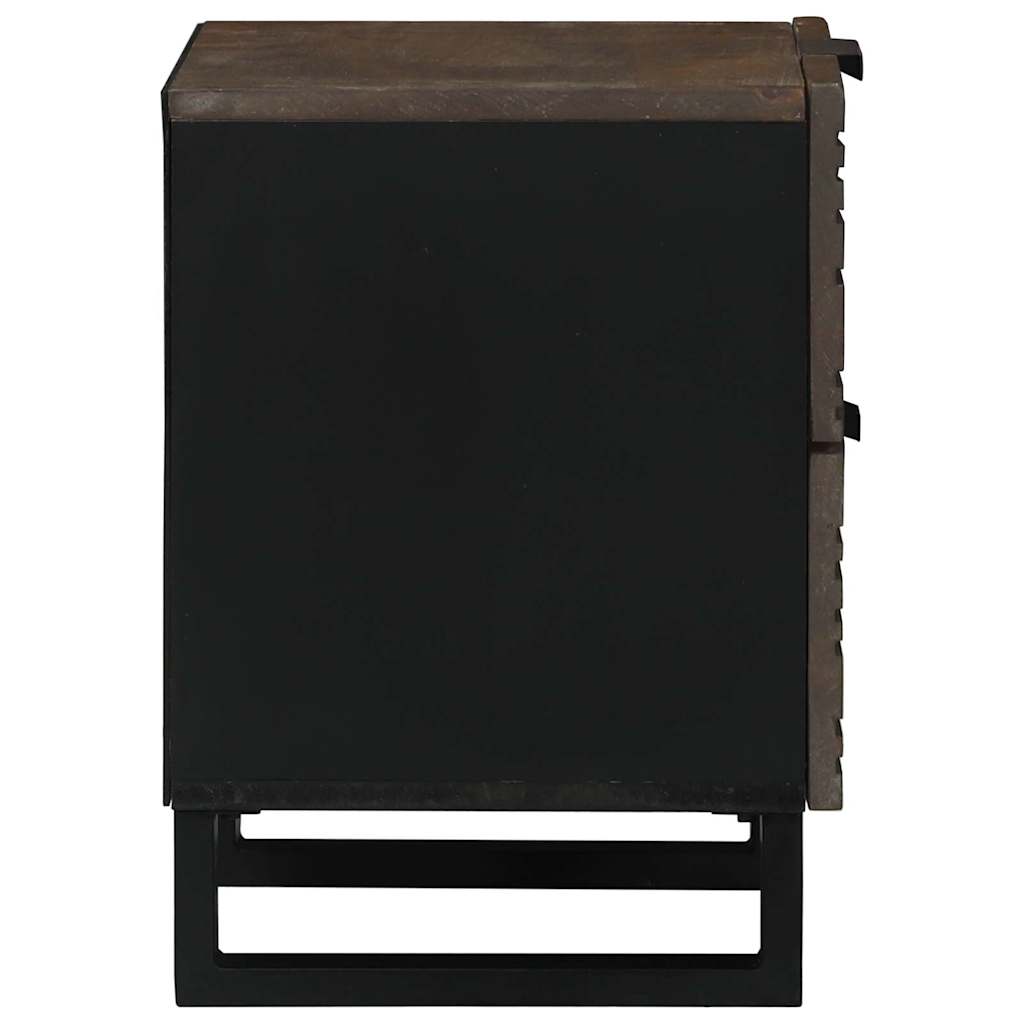 vidaXL Nachttisch 2 pcs Walnuss 40 x 33 x 46 cm Massivholz Akazie