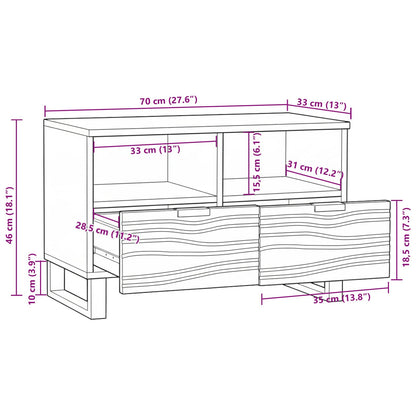 vidaXL Meubles TV Noyer 70 x 33 x 46 cm Bois d'ingénierie