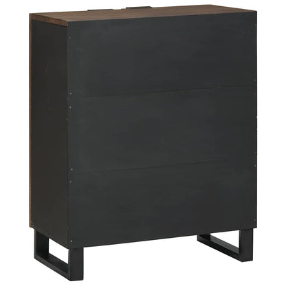 vidaXL Sideboard Walnuss 60 x 33,5 x 75 cm Massivholz Mango