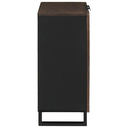 vidaXL Sideboard Walnuss 60 x 33,5 x 75 cm Massivholz Mango