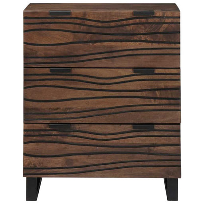 vidaXL Sideboard Braun 60 x 33.5 x 75 cm Massivholz Mango