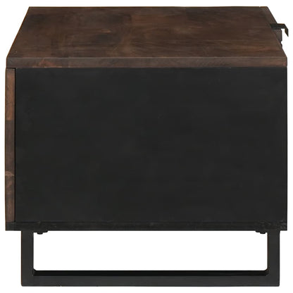 vidaXL Couchtisch Braun und Schwarz 80 x 50 x 40 cm Massivholz Akazie