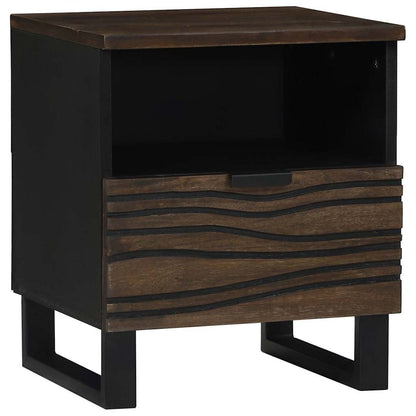 vidaXL Nachttisch Walnuss 40 x 33 x 46 cm Massivholz Akazie
