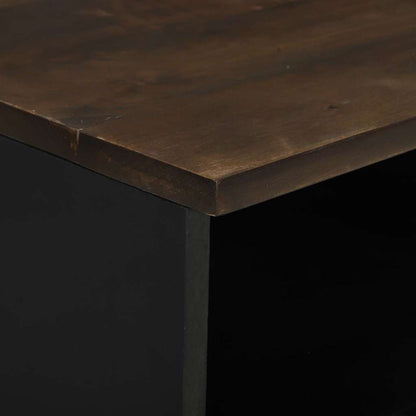 vidaXL Nachttisch 2 pcs Walnuss 40 x 33 x 46 cm Massivholz Akazie