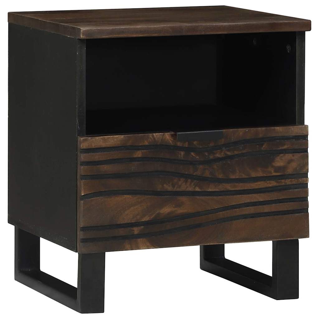 vidaXL Nachttisch 2 pcs Walnuss 40 x 33 x 46 cm Massivholz Akazie