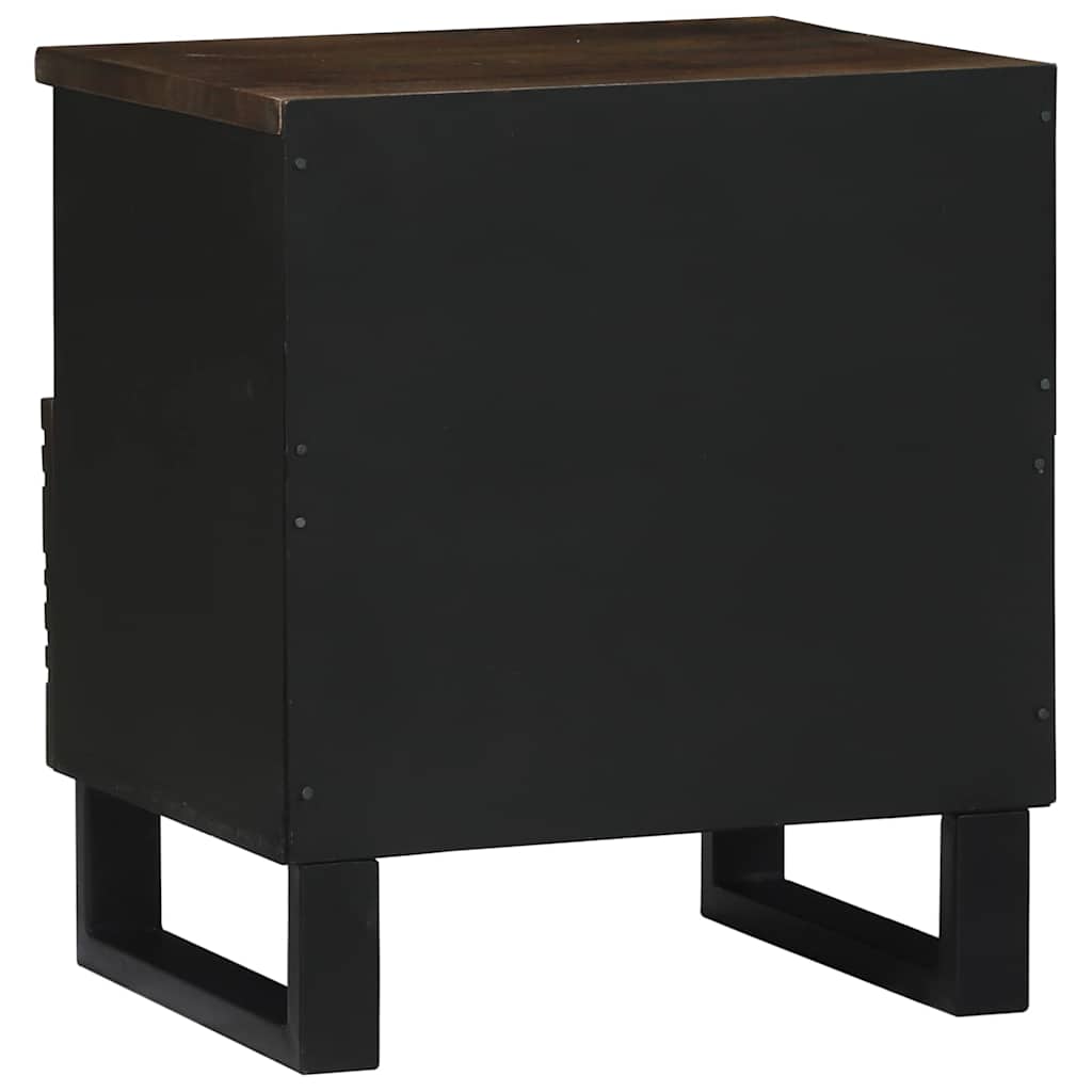 vidaXL Nachttisch 2 pcs Walnuss 40 x 33 x 46 cm Massivholz Akazie