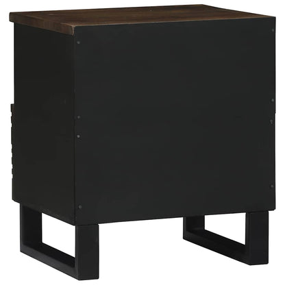 vidaXL Nachttisch 2 pcs Walnuss 40 x 33 x 46 cm Massivholz Akazie