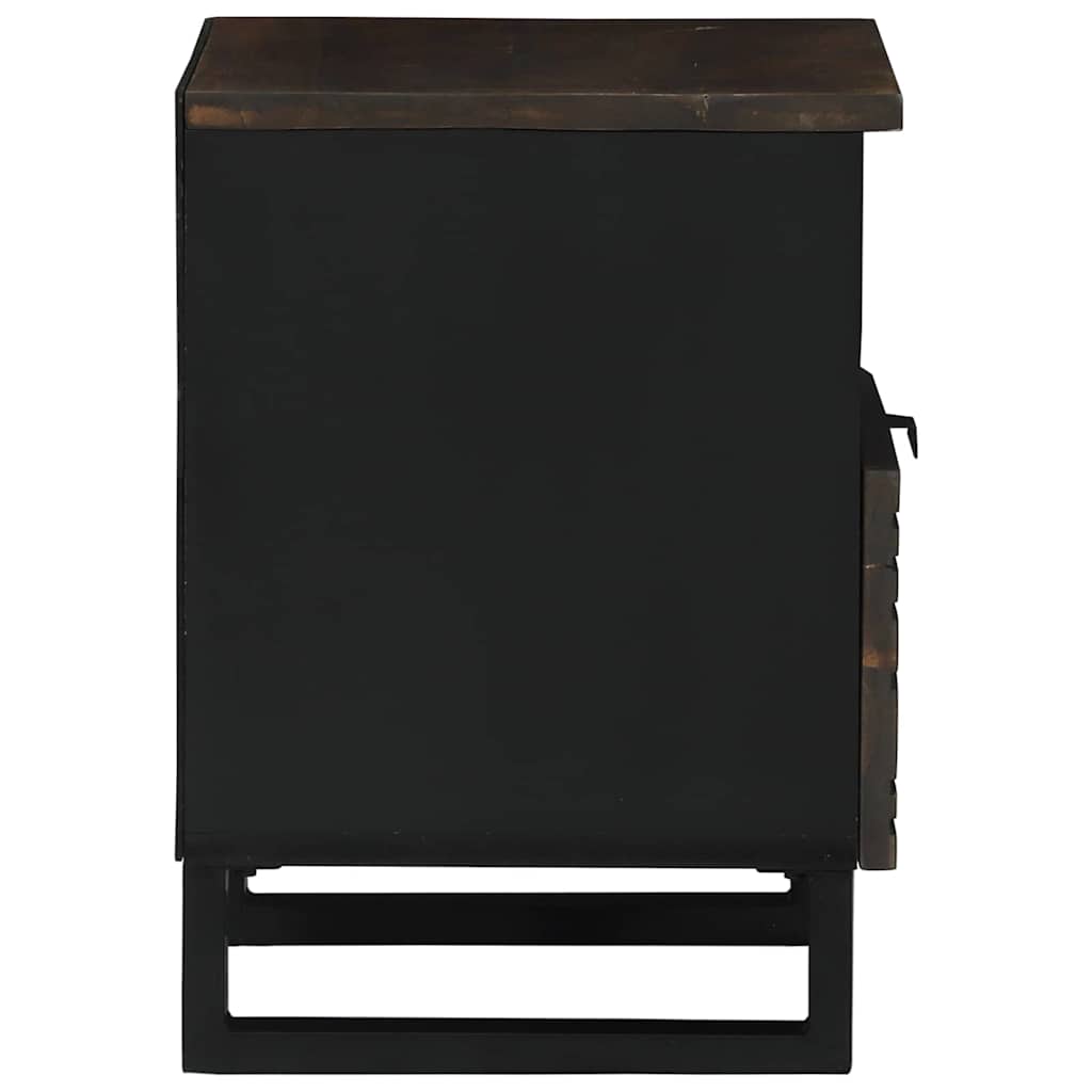 vidaXL Nachttisch 2 pcs Walnuss 40 x 33 x 46 cm Massivholz Akazie