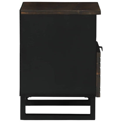 vidaXL Nachttisch 2 pcs Walnuss 40 x 33 x 46 cm Massivholz Akazie