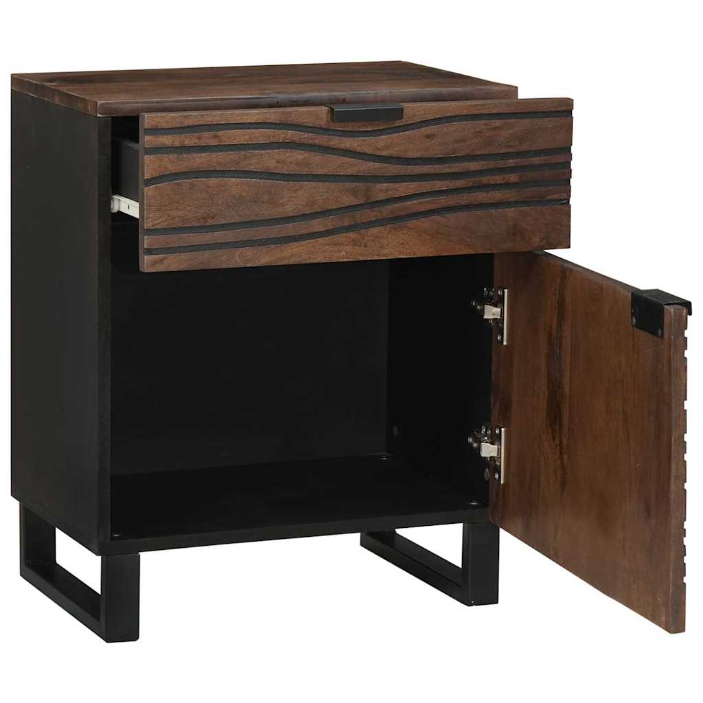 vidaXL Nachttisch Walnuss 50 x 33 x 60 cm Massivholz Akazie