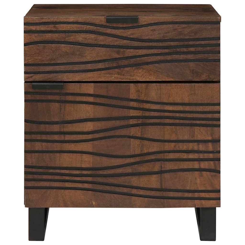 vidaXL Nachttisch Walnuss 50 x 33 x 60 cm Massivholz Akazie