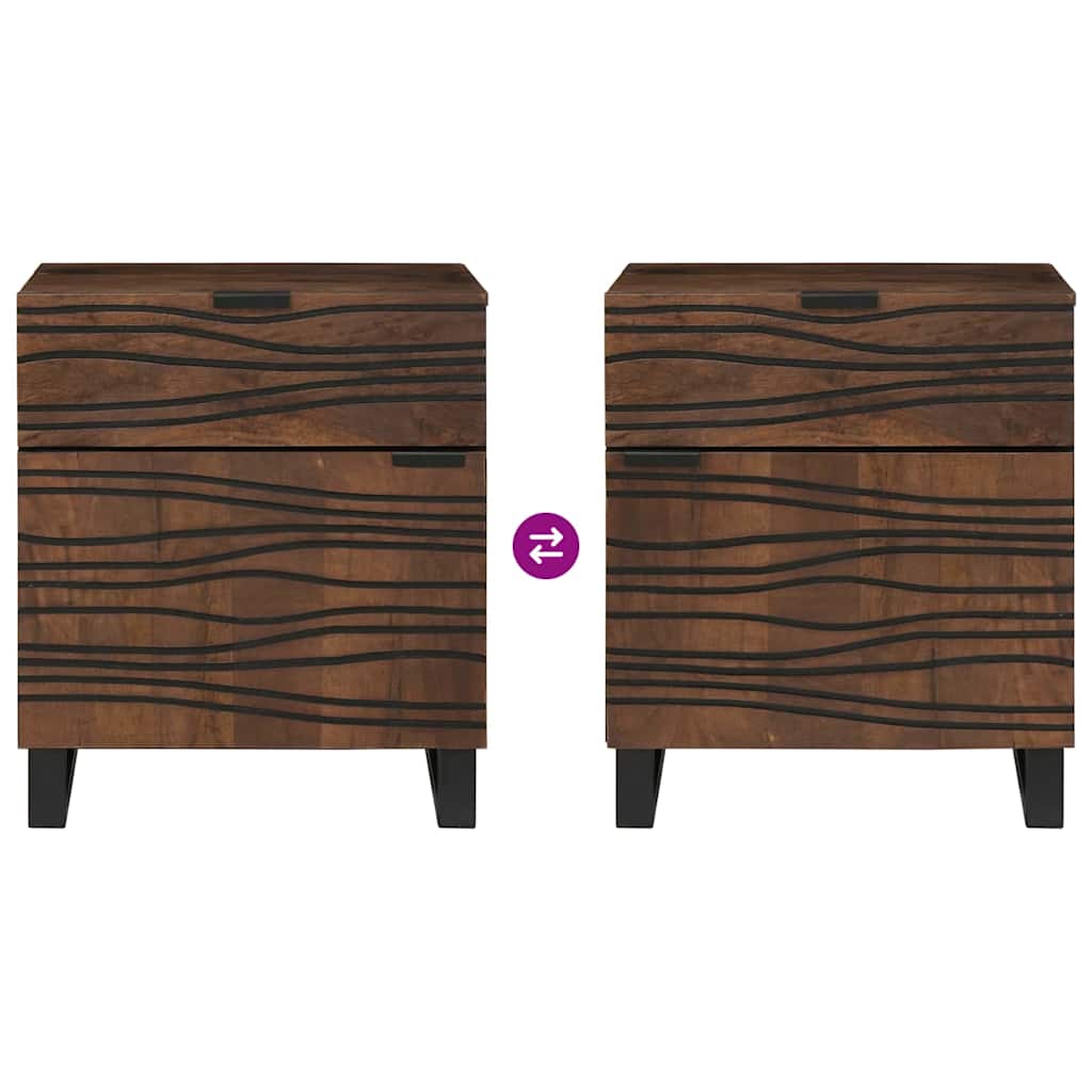 vidaXL Nachttisch Walnuss 50 x 33 x 60 cm Massivholz Akazie