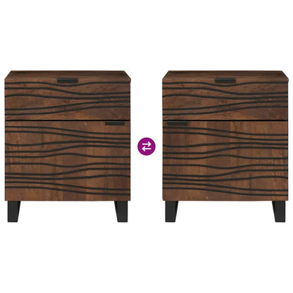 vidaXL Nachttisch Walnuss 50 x 33 x 60 cm Massivholz Akazie