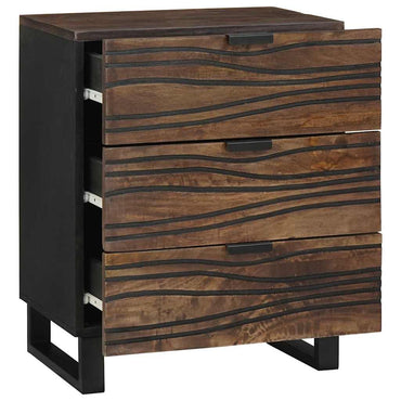 vidaXL Nachttisch Walnuss 50 x 33 x 62 cm Massivholz Akazie