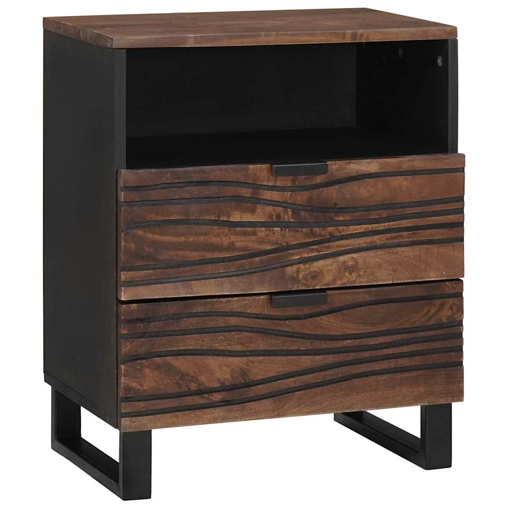 vidaXL Nachttisch Walnuss 50 x 33 x 62 cm Massivholz Akazie