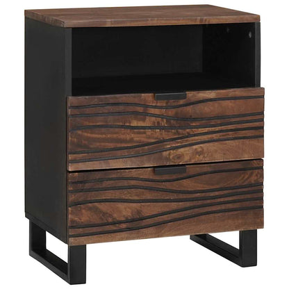 vidaXL Nachttisch Walnuss 50 x 33 x 62 cm Massivholz Akazie