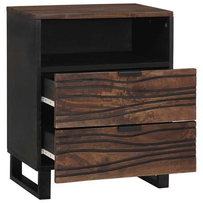 vidaXL Nachttisch Walnuss 50 x 33 x 62 cm Massivholz Akazie