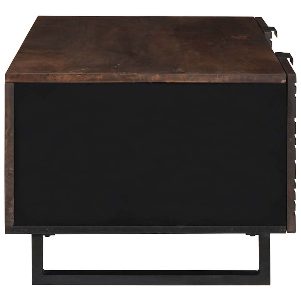 vidaXL Couchtisch Braun und Schwarz 100 x 54 x 40 cm Massivholz Akazie