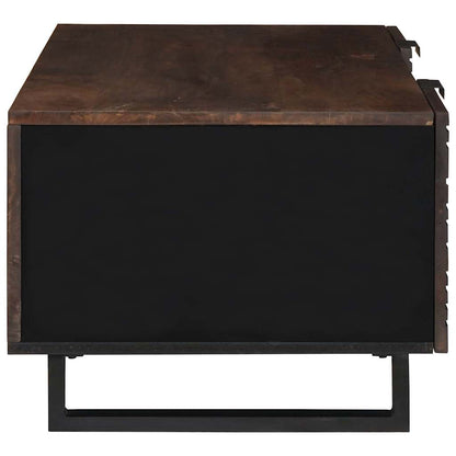 vidaXL Couchtisch Braun und Schwarz 100 x 54 x 40 cm Massivholz Akazie