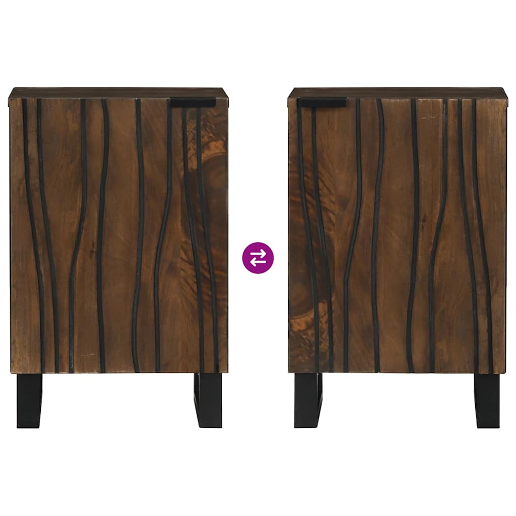 vidaXL Waschbeckenschrank Walnuss 38 x 33,5 x 58 cm Holzwerkstoff