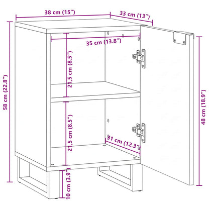 vidaXL Waschbeckenschrank Walnuss 38 x 33,5 x 58 cm Holzwerkstoff