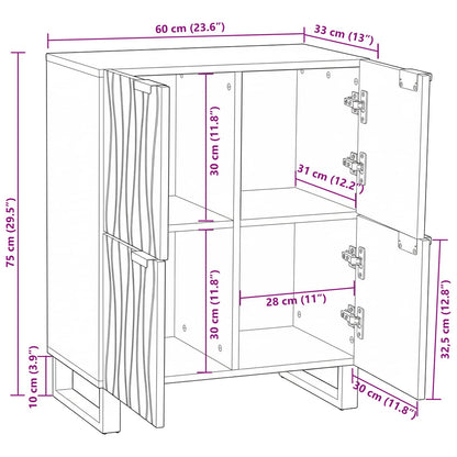vidaXL Medienlagerungsschränke & Regale Braun 60 x 33.5 x 75 cm
