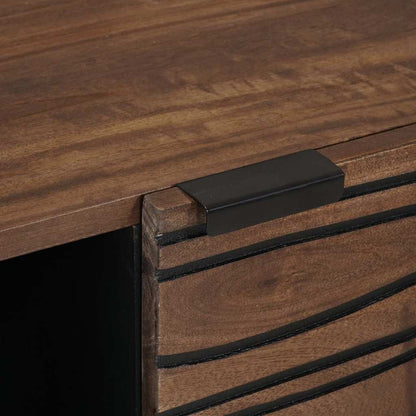 Sideboard Braun 80 x 33 x 75 cm massives Mangoholz