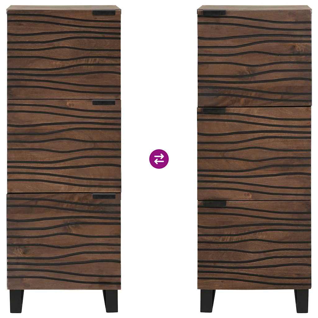 vidaXL Hochboard Braun 40 x 33 x 110 cm massives Mangoholz