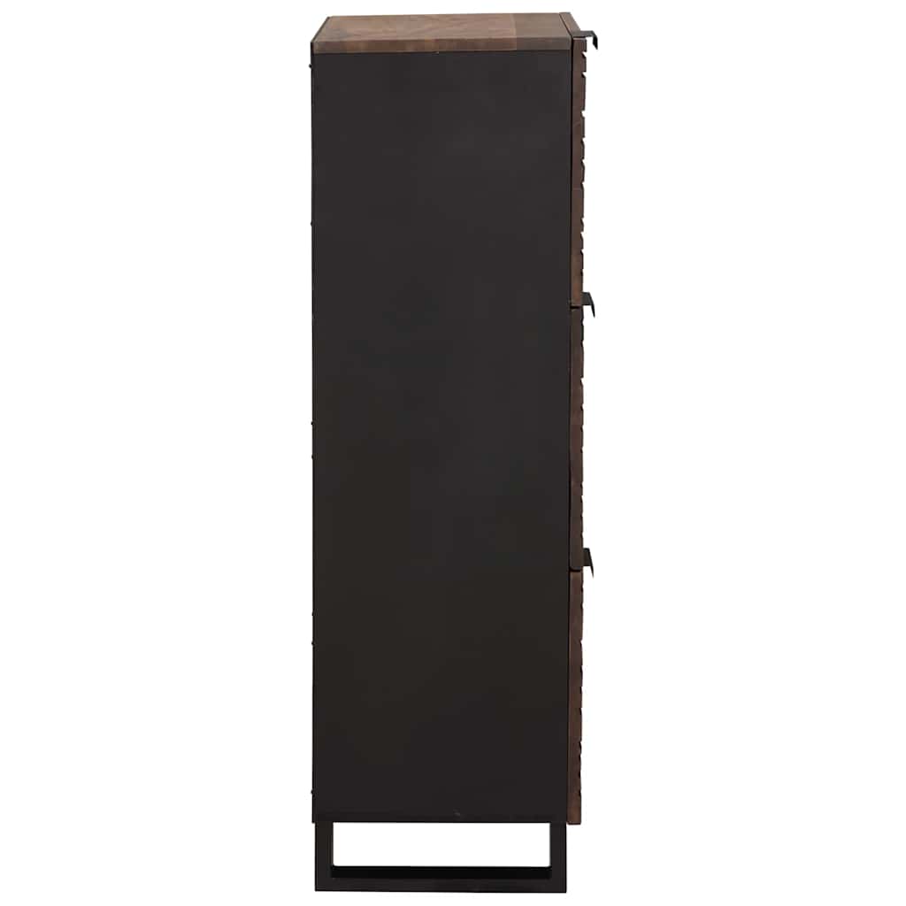 vidaXL Hochboard Braun 40 x 33 x 110 cm massives Mangoholz