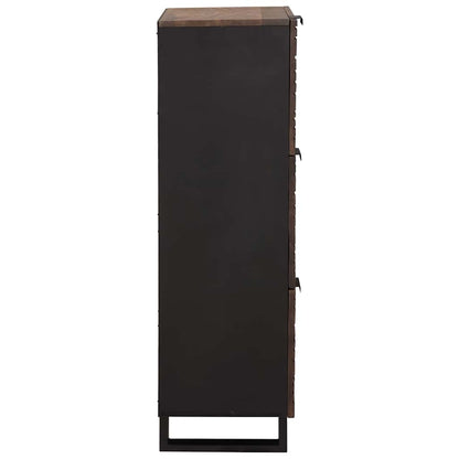 vidaXL Hochboard Braun 40 x 33 x 110 cm massives Mangoholz