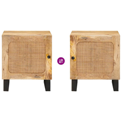 vidaXL Nachttisch 2 pcs Natur 40 x 33 x 46 cm