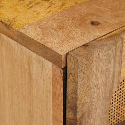 vidaXL Nachttisch Natur 40 x 33 x 46 cm Massivholz Mango