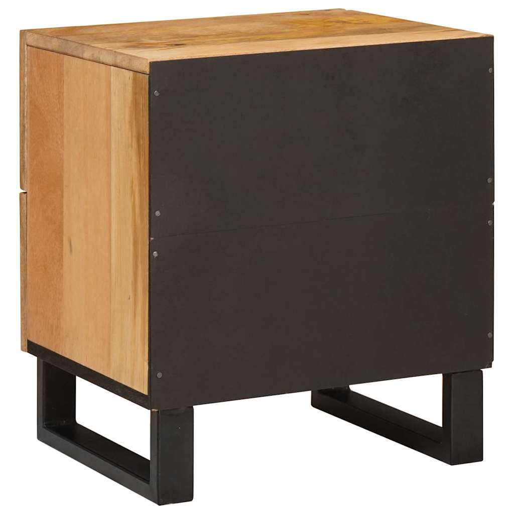 vidaXL Nachttisch 2 pcs Natur 40 x 33 x 46 cm Massivholz Mango