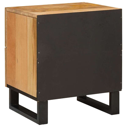 vidaXL Nachttisch 2 pcs Natur 40 x 33 x 46 cm Massivholz Mango