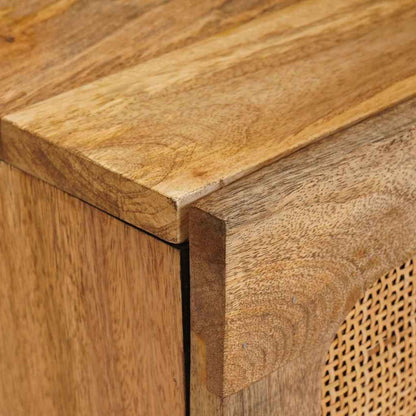 vidaXL TV-Schränk mit Regal Braun 105 x 33 x 46 cm Massivholz Mango
