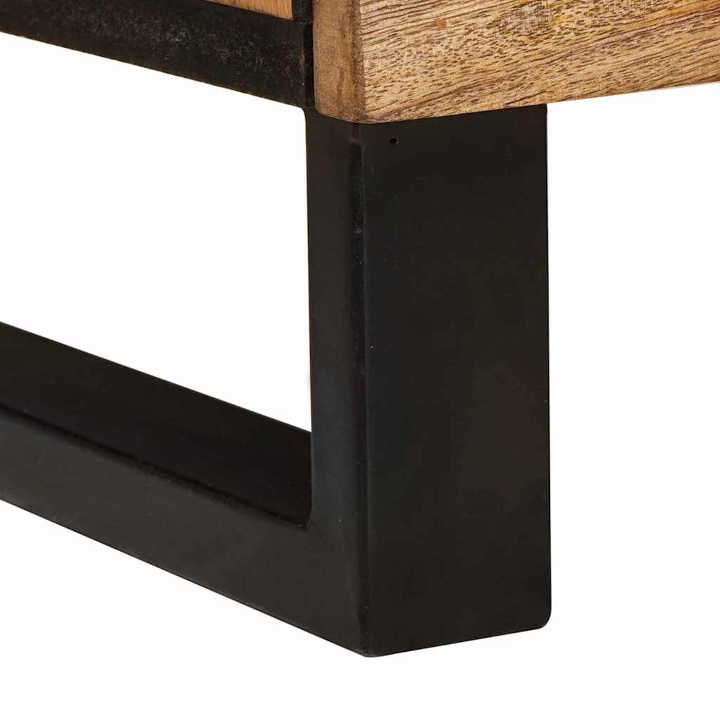 vidaXL TV-Schränk mit Regal Braun 105 x 33 x 46 cm Massivholz Mango